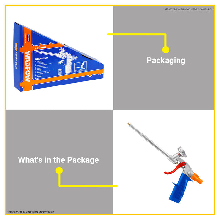 BUILDMATE Wadfow 320mm Carwash Foam Gun Car Cleaning Washing Snow Foamer Lance Car Water Soap Shampoo Sprayer WFPQ1304 - WHT