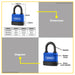 BUILDMATE Wadfow Weatherproof Iron Padlock 45mm / 55mm / 70mm Short Shackle with 3pcs Iron Keys Anti-Theft Keyed Security Pad Lock - WHT