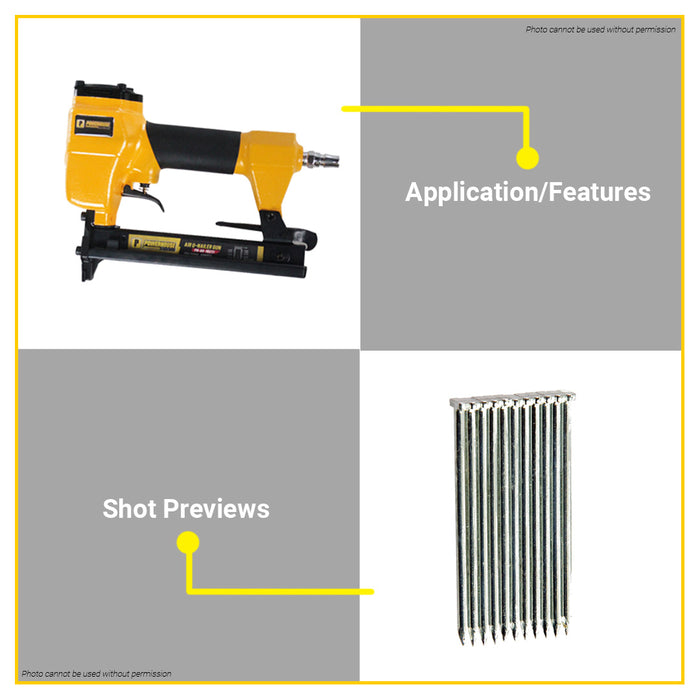 BUILDMATE Powerhouse T-Nail 15mm - 30mm Air Nailer T-Shaped Woodworking Framing Nailer Wood Fastening Nails - PHHT