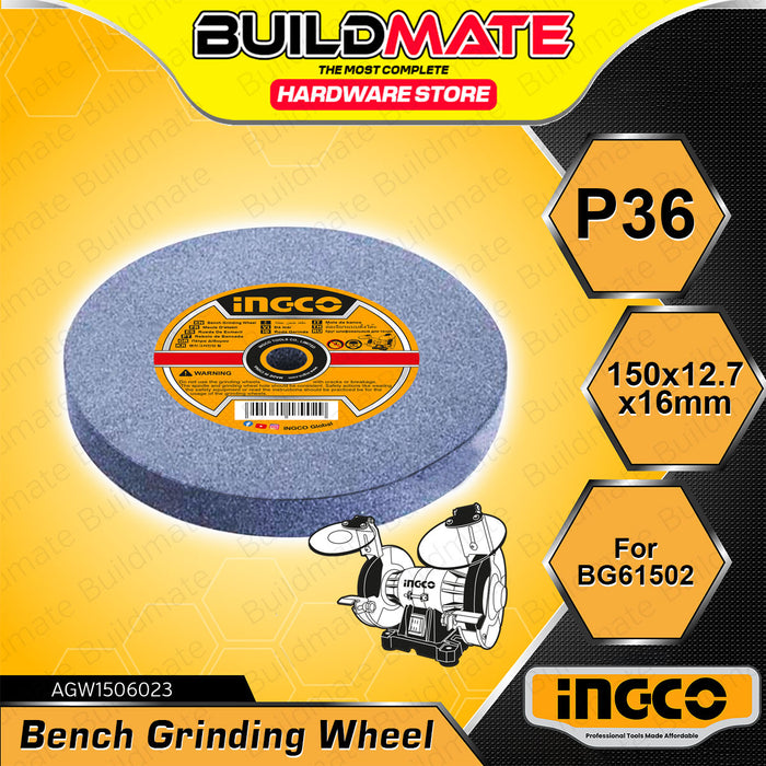 BUILDMATE Ingco Abrasive / Bench Grinding Wheel 150x12.7mm Bench Grinder Sharpening Stone Wheel For BG61502 SOLD PER PIECE  - IHT