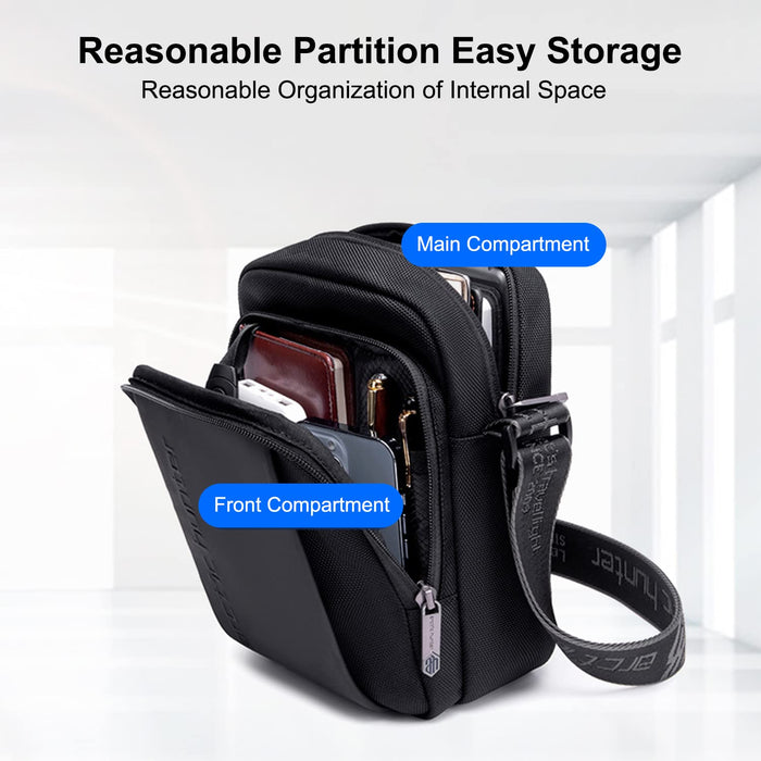 K00542 Black 4.4L Travel Sling Bag Polyester | Fits 7.9” Tablet, Lightweight & Durable