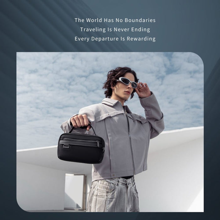 Arctic Hunter Small Toiletry Bag for Men | Travel Shaving Kit | Water-Repellent Organizer -KB00843-BLK -BUILDMATE-