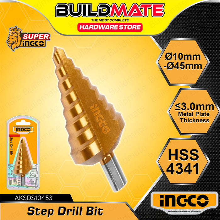 BUILDMATE Ingco Step Drill SET Bit 4 22mm to 10 45mm Cone Drill Bit Ho Buildmate