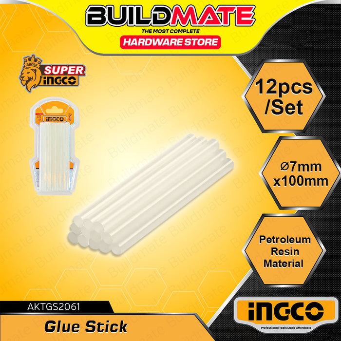 BUILDMATE Ingco Glue Gun Stick 6pcs / 12pcs Hot Melt Craft Adhesive Thermoplastic Petroleum Resin Glue Gun Stick Refill - IHT