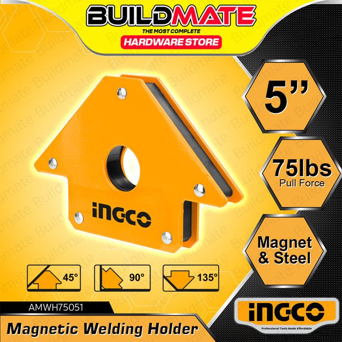 BUILDMATE Ingco Magnetic Welding Holder 3" / 4" / 5" Metal Welding Angle Magnet Corner Clamp Positioner Bracket Support Positioning Tool - IHT
