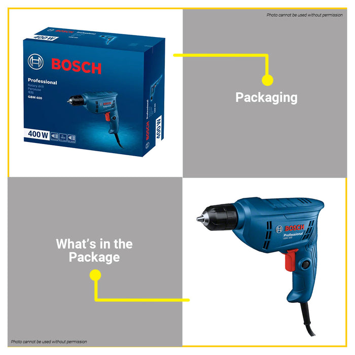 BUILDMATE Bosch Electric Drill Driver 350W | 400W Keyless Screwdriver for Wood GBM350 GBM400 • COC