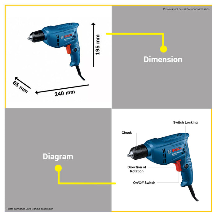 BUILDMATE Bosch Electric Drill Driver 350W | 400W Keyless Screwdriver for Wood GBM350 GBM400 • COC