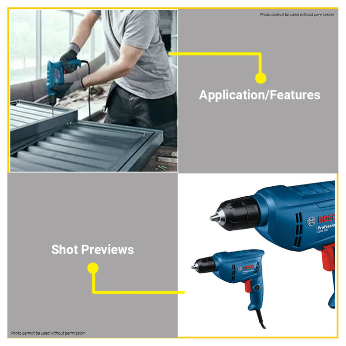 BUILDMATE Bosch Electric Drill Driver 350W | 400W Keyless Screwdriver for Wood GBM350 GBM400 • COC