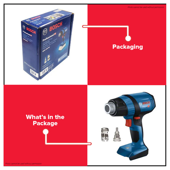 BUILDMATE Bosch 18V Cordless Heat Gun Variable Heat Sealer Dryer Hot Air BARE TOOL GHG 18V-50 06012A6580 - BLC