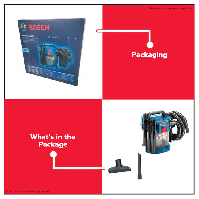 BOSCH Lithium Ion Wet & Dry Cordless Dust Extractor Vacuum Cleaner GAS 18V-10L 06019C6300 BLC