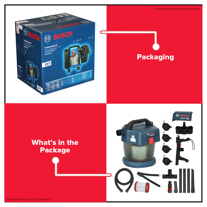 Bosch Li-Ion Cordless Vacuum Cleaner Premium Solo GAS 18V-10 L 06019C63K0 AUTHENTIC •BUILDMATE• BLC