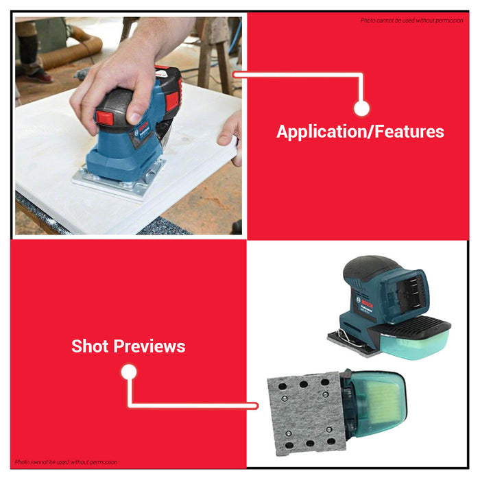 BOSCH Professional Lithium Ion Li-Ion Cordless Orbital Sander Solo GSS 18V-LI 06019D02L0 BLC
