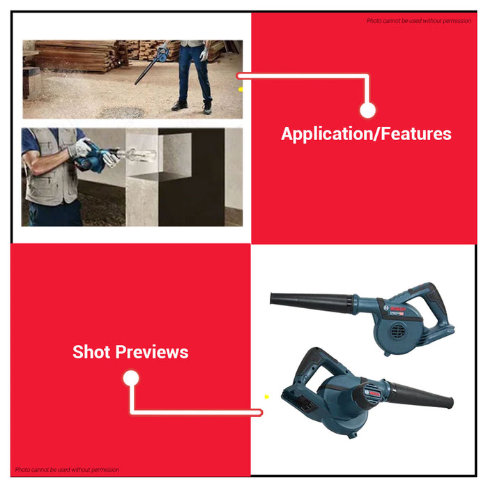 Bosch Professionals Lithium Ion Li-Ion Cordless Air Leaf Blower 18V GBL18V-120 06019F51L0
