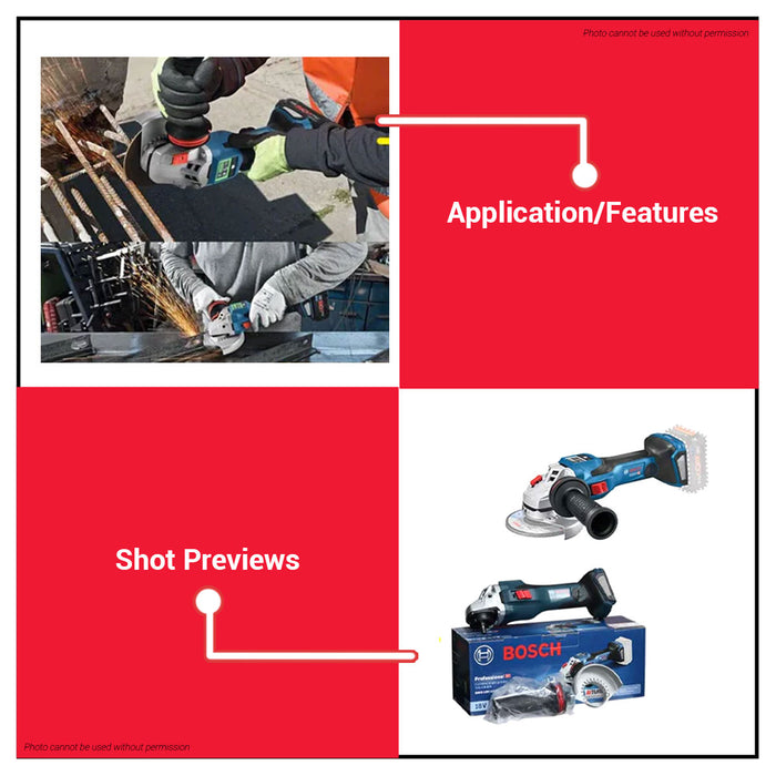 [SOLO] BOSCH BITURBO BRUSHLESS MOTOR Cordless Angle Grinder M10 100mm GWS 18V-15SC 06019H6180 BLC