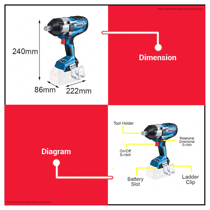 BOSCH Professional Cordless Lithium Ion Li-Ion Impact Drill Driver GDS 18V-1050 06019J85L1 BLC