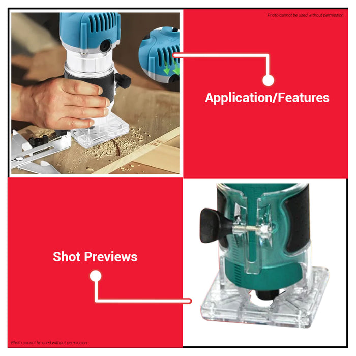 JR KAWASAKI Electric Router Trimmer 650W 3709 + FREE 1 PC ROTARY BIT •BUILDMATE•