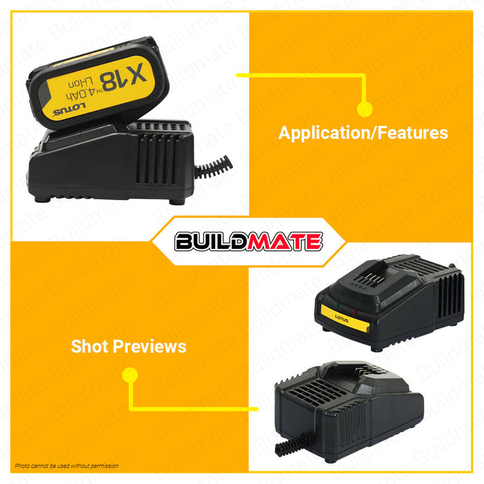 LOTUS X-LINE Fast Charger 2.0Ah 18V LTFC1800 •BUILDMATE• LHT