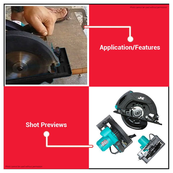 JR KAWASAKI Japan Original 1600W Wood Circular Saw Power Cutter DIY w/ Blade 5806B •BUILDMATE•