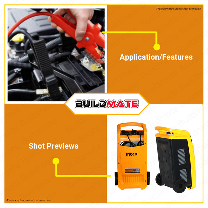 BUILDMATE Ingco Battery Charger 450A Fast Charger Automotive Charger Battery Maintainer Stable Power Supply Industrial Car Trolley Battery Charger for Automotive Charger Tools CB70035 • IPT