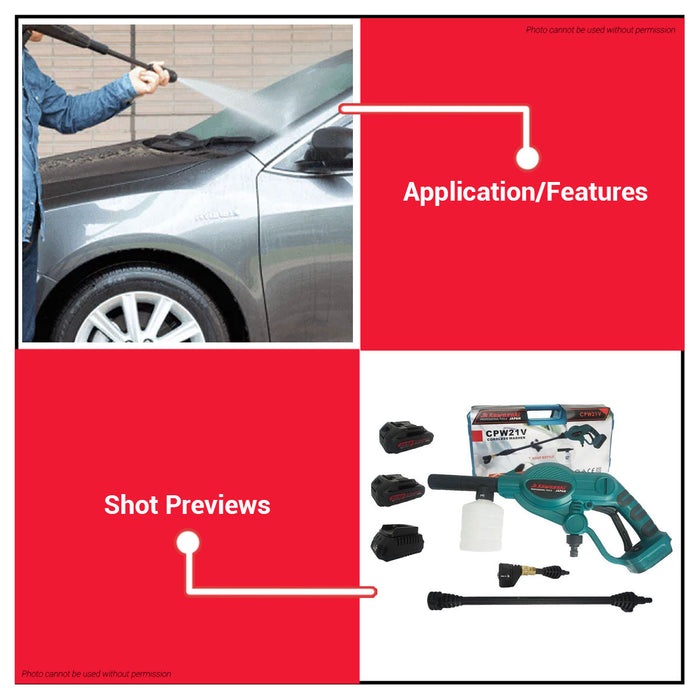 [Broken Latch] JR. KAWASAKI Cordless Pressure Washer 21V CPW21V + FREE GLOVES AND TAPE MEASURE