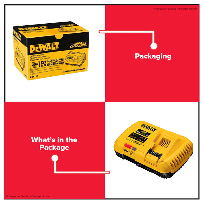 Buildmate x DEWALT 20V MAX XR DUAL 12A BATTERY FAST CHARGER 12V / 18V / 20V / 54V / 60V MAX DCB117-KR