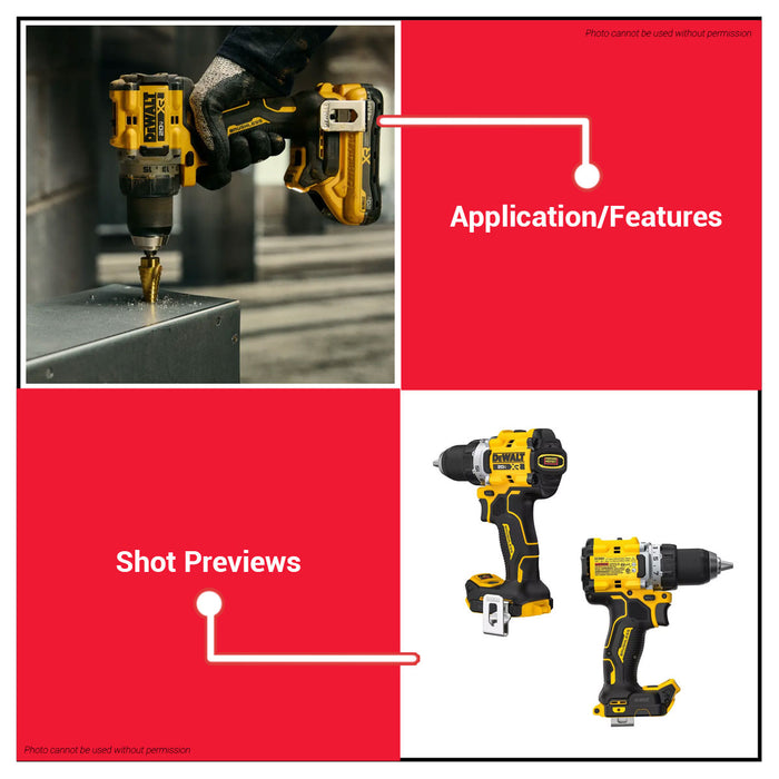 Buildmate x DEWALT SOLO 20V Cordless Drill/Driver Max Brushless 13mm 90Nm Bare Tool DCD801N-B1
