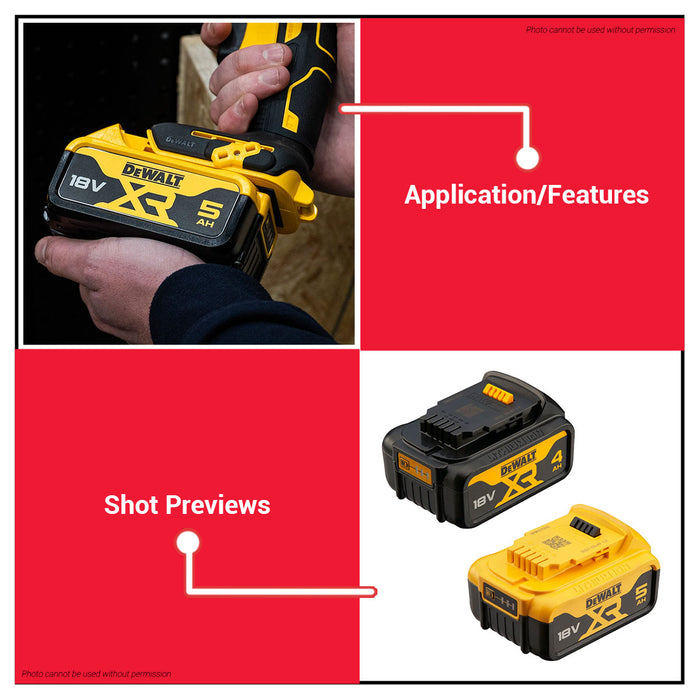 BUILDMATE x DEWALT Battery Pack | 18V–20V Max Li-Ion 5.0Ah / 4.0Ah Compatible DCB184-B1 / DCB182-B1