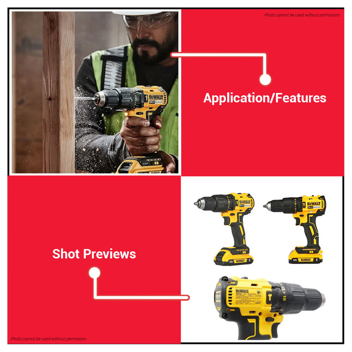 DEWALT 20V Brushless Hammer Drill Driver Kit | LED | 65Nm |  DCD7781D2-B1