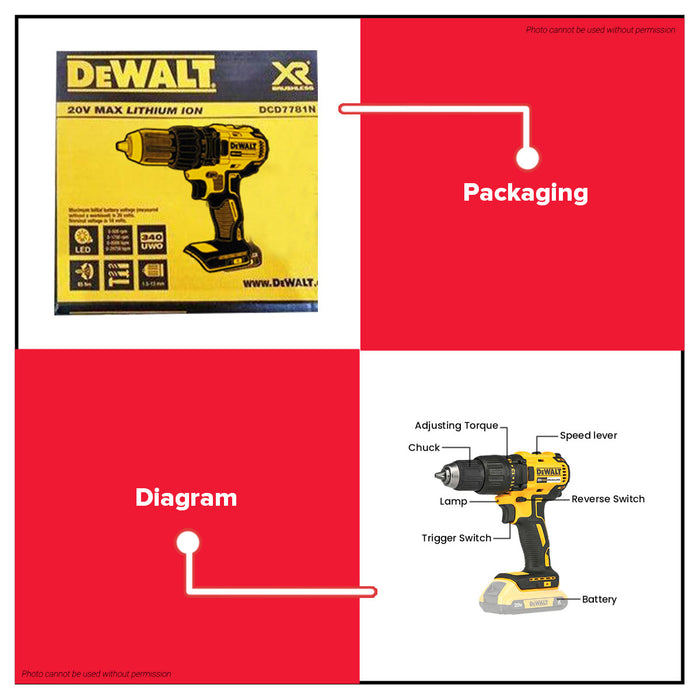 BUILDMATE x DEWALT 20V Max Brushless Hammer Drill Driver | 13mm Chuck, 65Nm, 29,750 BPM DCD7781N-KR