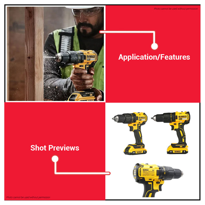 BUILDMATE x DEWALT 20V Max Brushless Hammer Drill Driver | 13mm Chuck, 65Nm, 29,750 BPM DCD7781N-KR