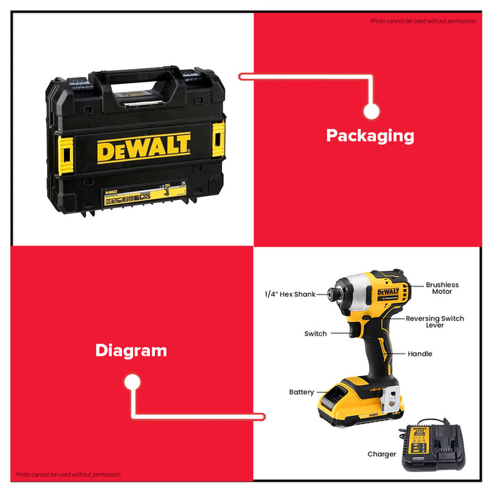 DEWALT 20V Max 3.0Ah Impact Driver | 190Nm | Cordless | DCB115 | DCF809L2-KR