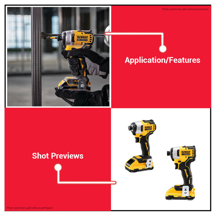 DEWALT 20V Max 3.0Ah Impact Driver | 190Nm | Cordless | DCB115 | DCF809L2-KR