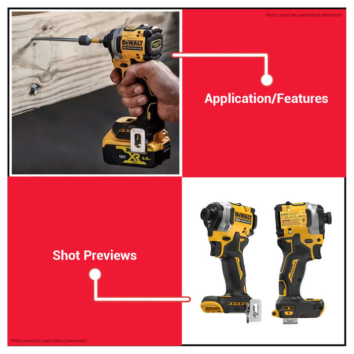 BUILDMATE x DEWALT 20V Max Atomic Impact Driver | 1/4" Hex, 205Nm, 3,800 IPM, Bare Tool DCF850N-B1