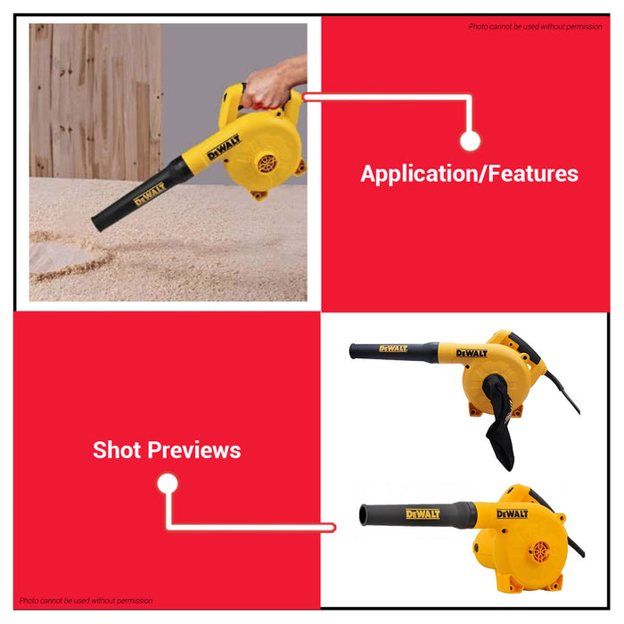 Buildmate x DEWALT 800W Variable Speed Electric Air Blower Dust Cleaner Vacuum for PC Car DWB6800-B1