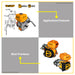 BUILDMATE Ingco 4-Sroke 18.2HP Industrial Marine Speed Gasoline Engine Air-Cooled Recoil GEMR1902P IIT