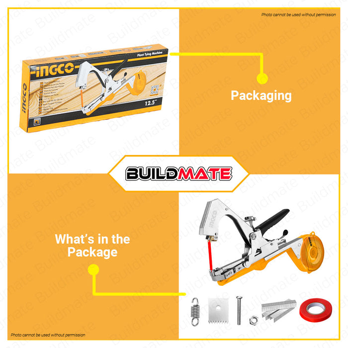 BUILDMATE Ingco Handy Plant Tying Machine 12.5" Inch Garden Tapener Strapping Kit Tie Tape Tapetool HPTM1258 • IHT