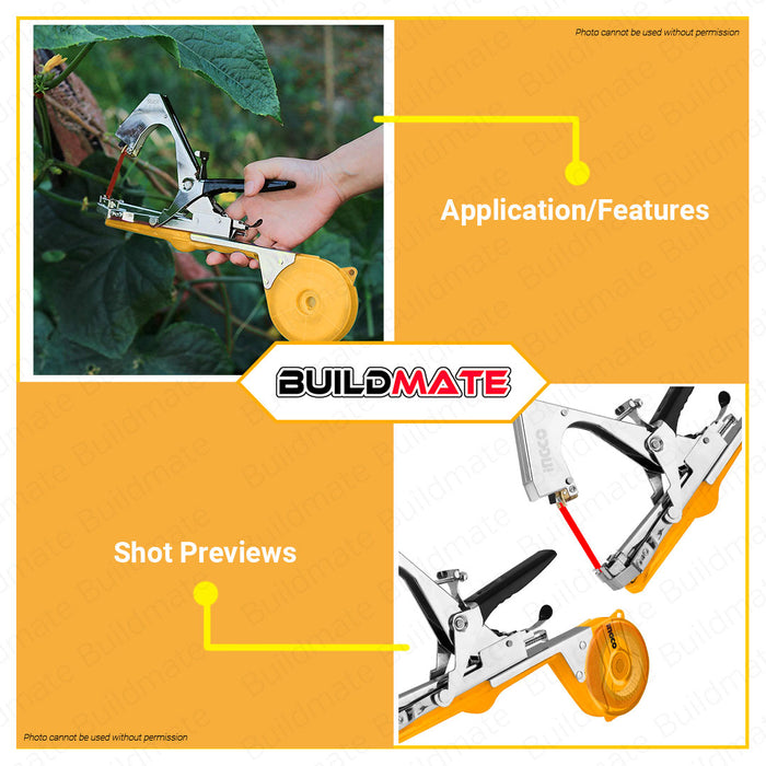 BUILDMATE Ingco Handy Plant Tying Machine 12.5" Inch Garden Tapener Strapping Kit Tie Tape Tapetool HPTM1258 • IHT