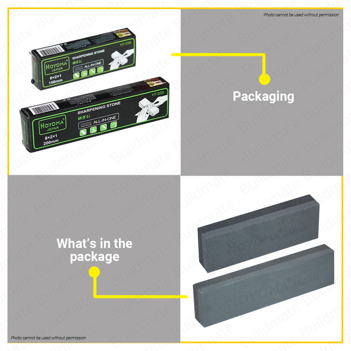 BUILDMATE Hoyoma Sharpening Stone 150mm / 200mm All-in-One Coarse Grinding Finely Ground Knife Whetstone Sharpener Tools - - HYMHT