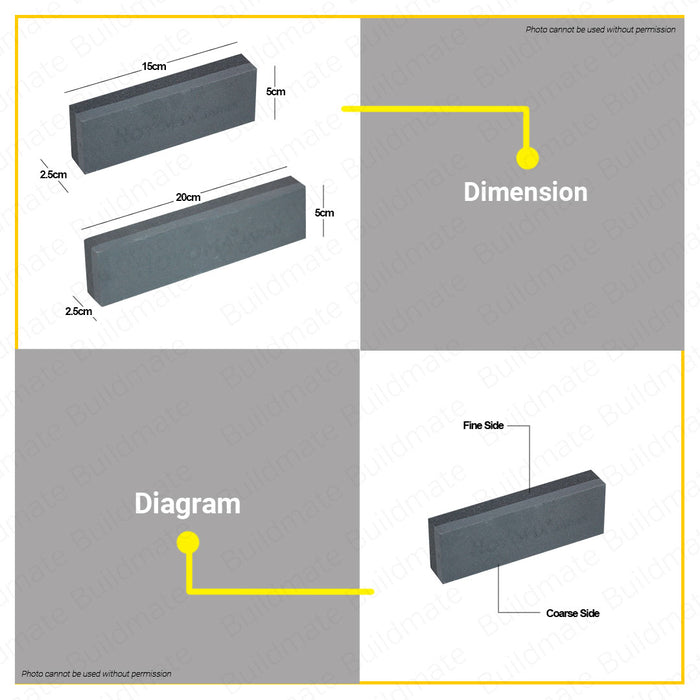 BUILDMATE Hoyoma Sharpening Stone 150mm / 200mm All-in-One Coarse Grinding Finely Ground Knife Whetstone Sharpener Tools - - HYMHT
