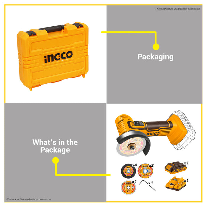 BUILDMATE Ingco Lithium-Ion Cordless 3" Inch Mini Cut-Off Tool 20V Single Hand Operation Portable Rechargeable Cut Off Power Tools - ICPT