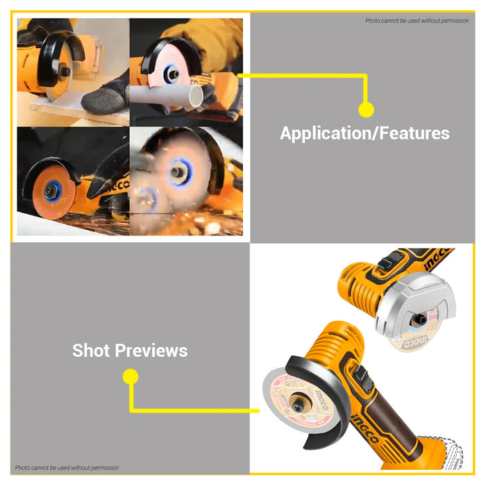 BUILDMATE Ingco Lithium-Ion Cordless 3" Inch Mini Cut-Off Tool 20V Single Hand Operation Portable Rechargeable Cut Off Power Tools - ICPT