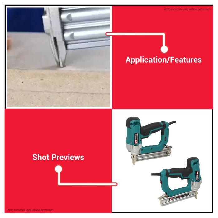 BUILDMATE Jr Kawasaki Electric Nailer 1800W 10-30mm Straight Nail Staple Gun Woodworking Power Tools for Carpentry JRK-ENG1800