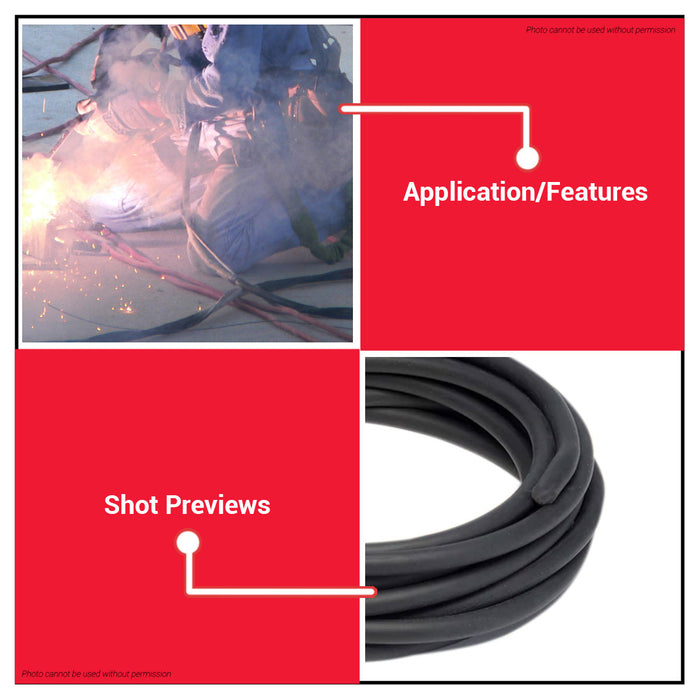 BUILDMATE Jr Kawasaki Welding Cable 35mmx100m #1/0  / 50mmx100m #2/0 High Quality Flexible Welder Cable SOLD PER ROLL  JRKWC35 / JRKWC50