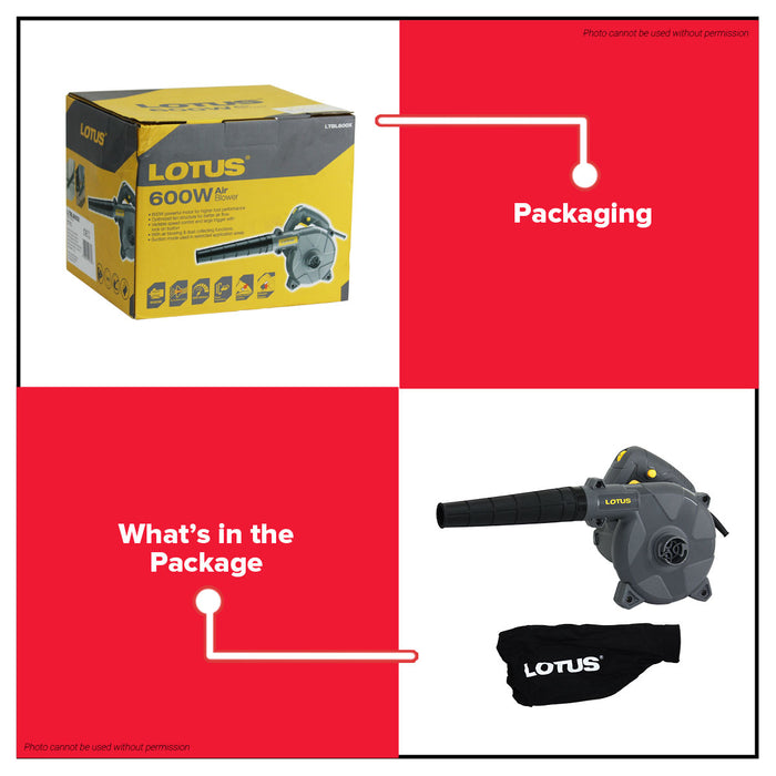 LOTUS 600w Electric Blower Air / Vacuum Variable Speed LTBL600X •BUILDMATE• LPT LUTOS