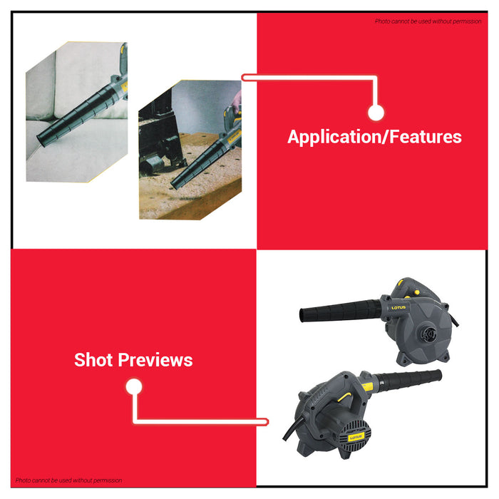 LOTUS 600w Electric Blower Air / Vacuum Variable Speed LTBL600X •BUILDMATE• LPT LUTOS