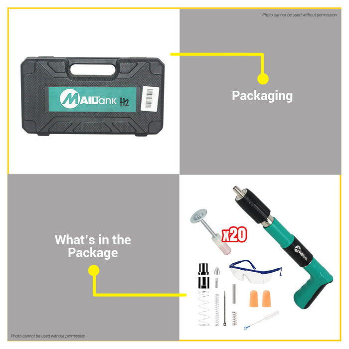 BUILDMATE Mailtank Mini Fixed Nail Gun Retainer Manual Steel Portable Nail Shooting Machine Wall Fastening Punch Rivet Tool for Concrete SH109