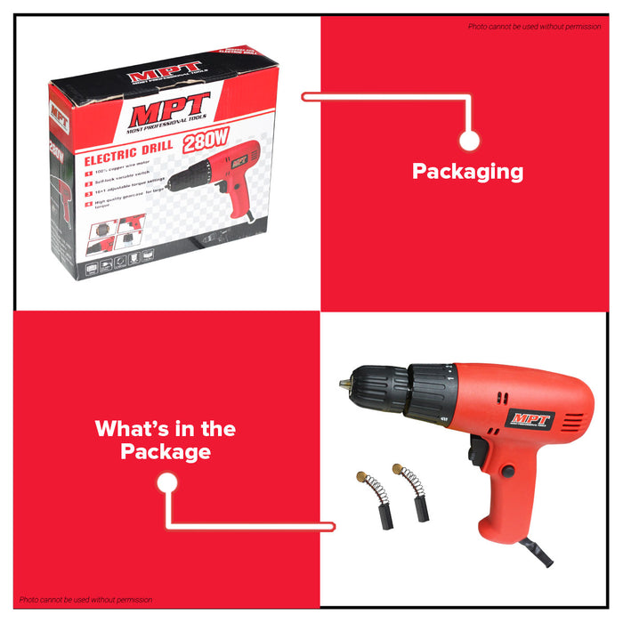 MPT Electric Drill MED2803-ECO PT Power Tools for Drilling • MOST PROFESSIONAL TOOLS •