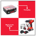 MPT 21V Li-Ion Cordless Impact Drill And Tools Set (2pcs 2.0 MAH Battery Included) MPCID2133.K01 CL • MOST PROFESSIONAL TOOLS •