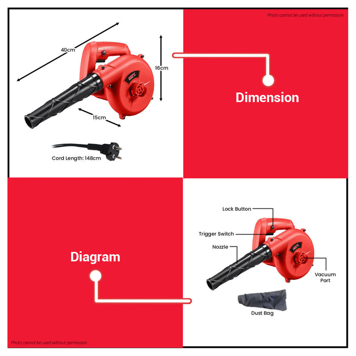 MPT 600W Electric Blower MAB6005V PT • MOST PROFESSIONAL TOOLS •