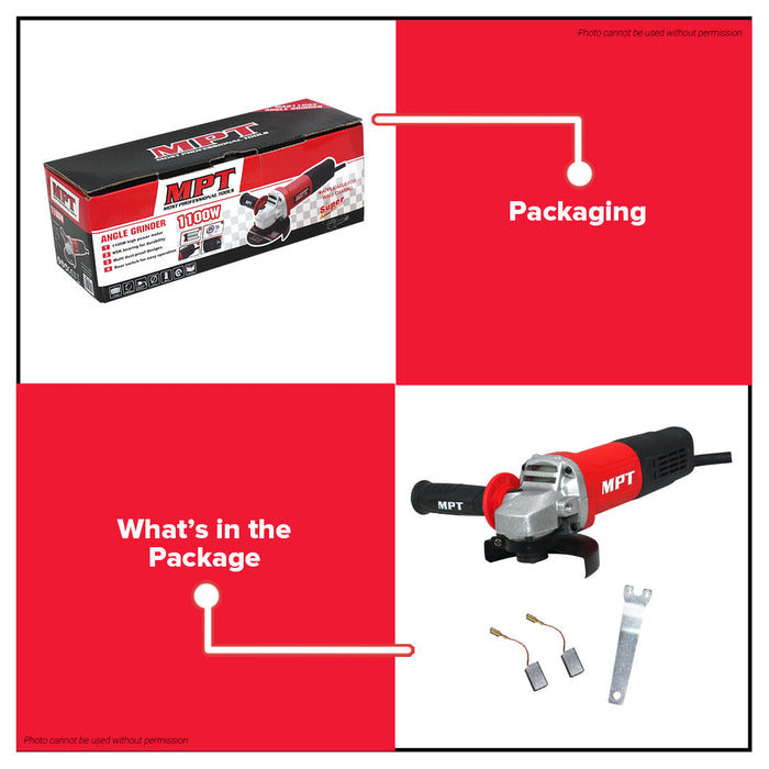 MPT 1100W Angle Grinder MAG11003 PT • MOST PROFESSIONAL TOOLS •